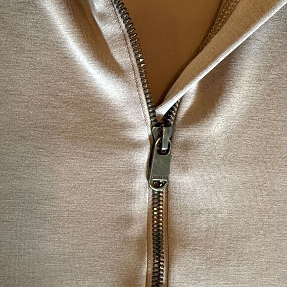 Athleta Taupe Quarter-Zip Sweatshirt - Picture 9 of 13
